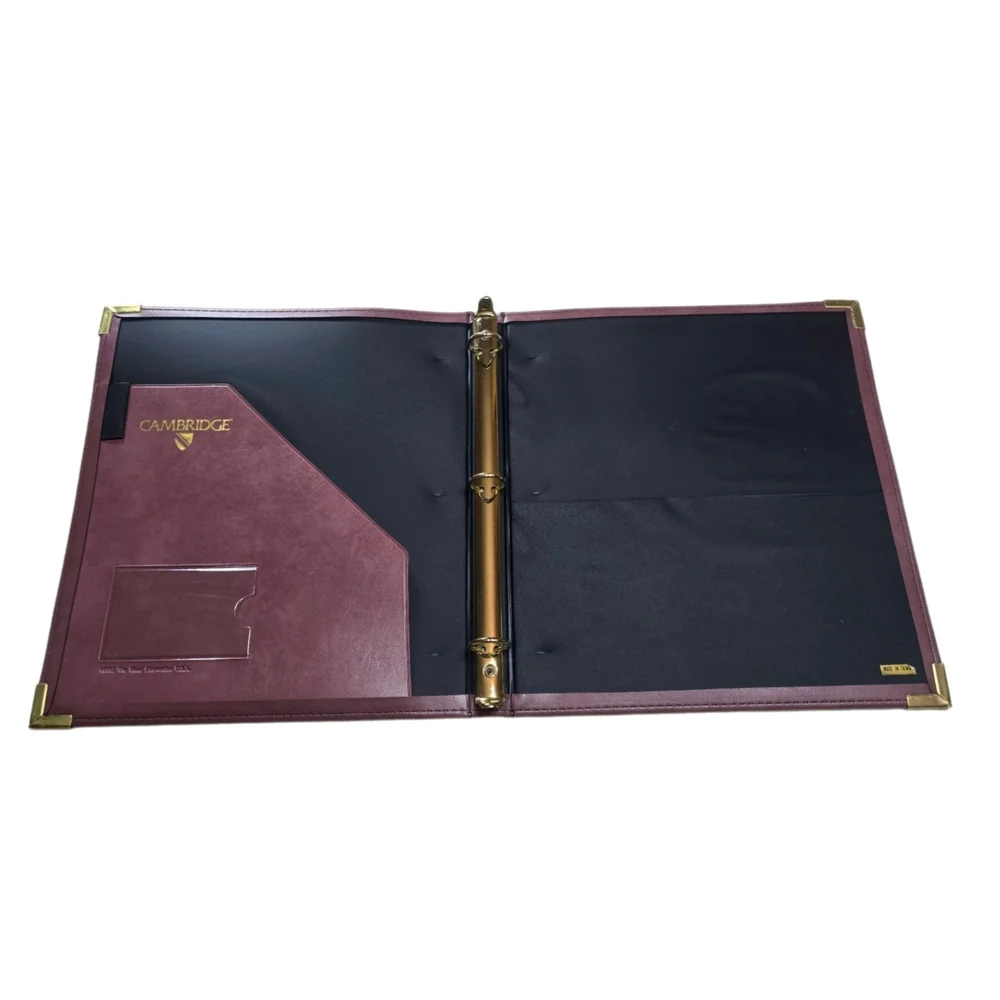 Cambridge Professional Padfolio & 3-Ring Binder Set Black Burgundy